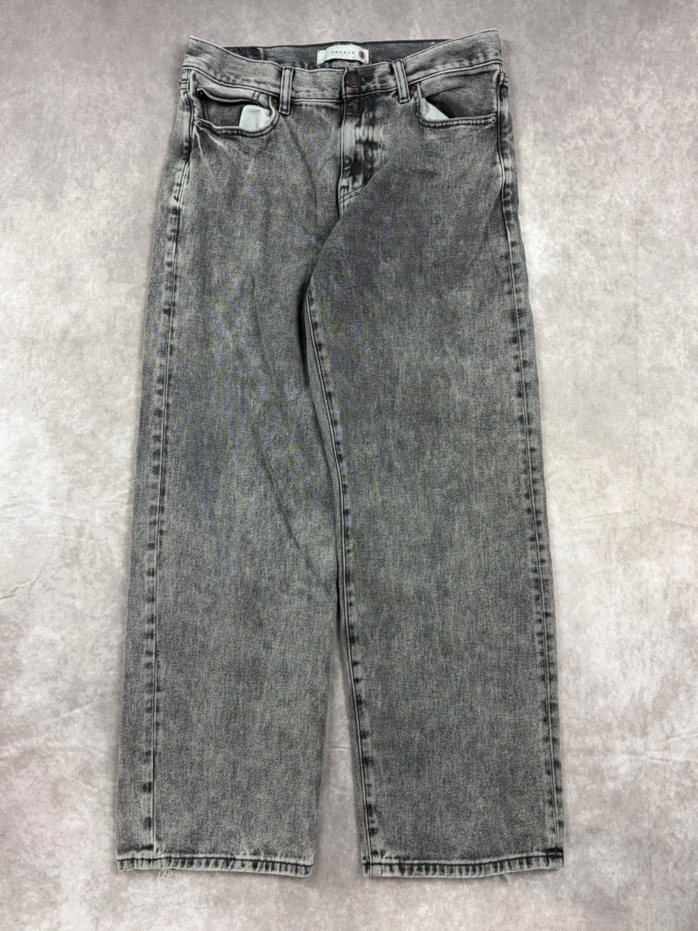 PacSun Men's Black Grey Washed Baggy Jeans 30x30